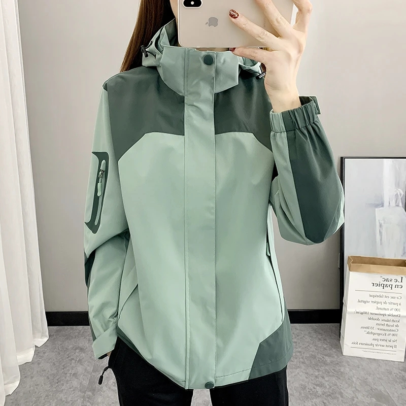 2025 nouveau manteau Joker pour femmes manteau imperméable coupe-vent monocouche veste à manches longues fermeture éclair Sport vestes à capuche vêtements d'extérieur pour femmes