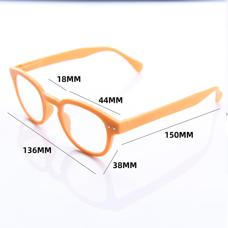 Lunettes de lecture rondes unisexes, classiques, presbytes, Orange, bleu, rose, surdimensionnées, monture complète
