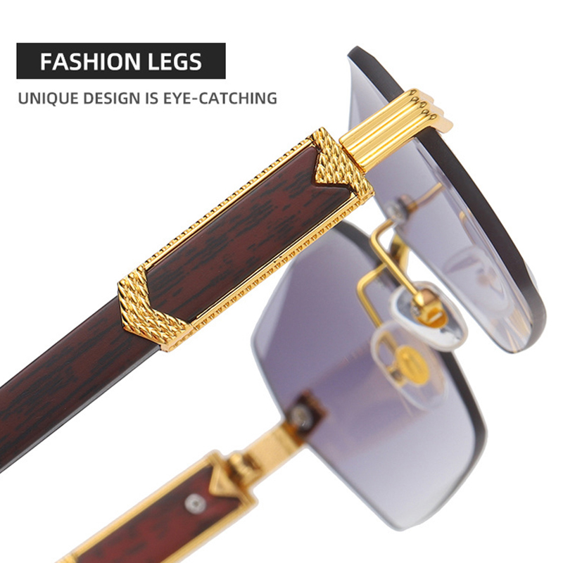 Lunettes de soleil Mars en bois de luxe pour hommes et femmes, design de marque, sans cadre, irrégulières, mode masculine, conduite, nuances de vacances