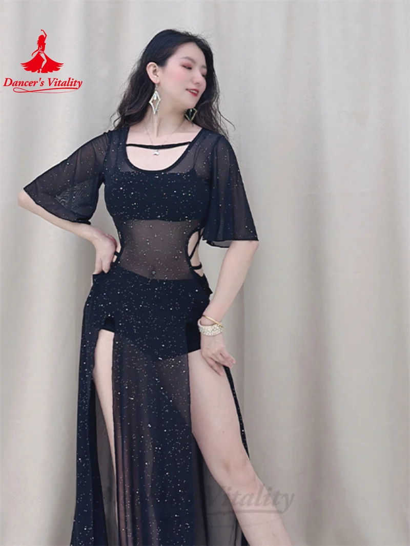Robe de Costume de danseuse du ventre pour femmes, en maille Bingbing, Shaabi Baladi Saidy, vêtements d'entraînement pour adultes, Costumes de danse du ventre orientale