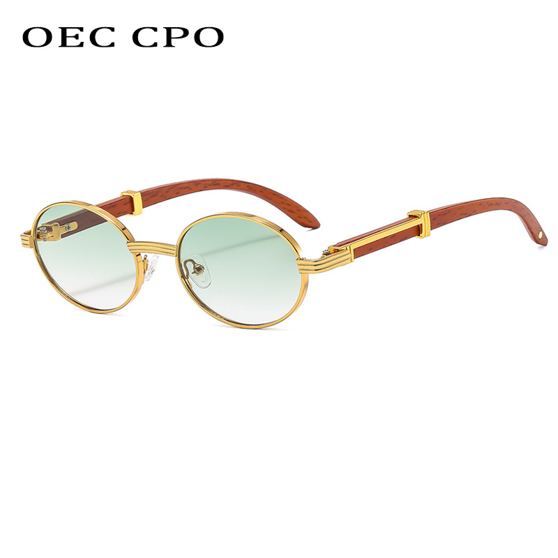 Lunettes de soleil rondes Vintage de luxe pour femmes et hommes, petites montures ovales, lentille noire classique, UV400, lunettes Oculos