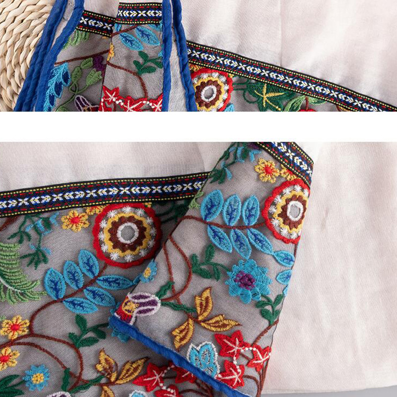 Foulard d'hiver brodé ethnique pour femmes, longue écharpe élégante à fleurs, châle Hijab musulman, beau voyage 85x180cm