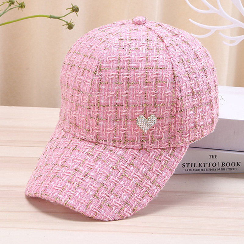 Casquette de baseball élégante pour femme avec motif à carreaux en fil doré – Respirant, protection solaire et ajustement réglable pour les sports de plein air