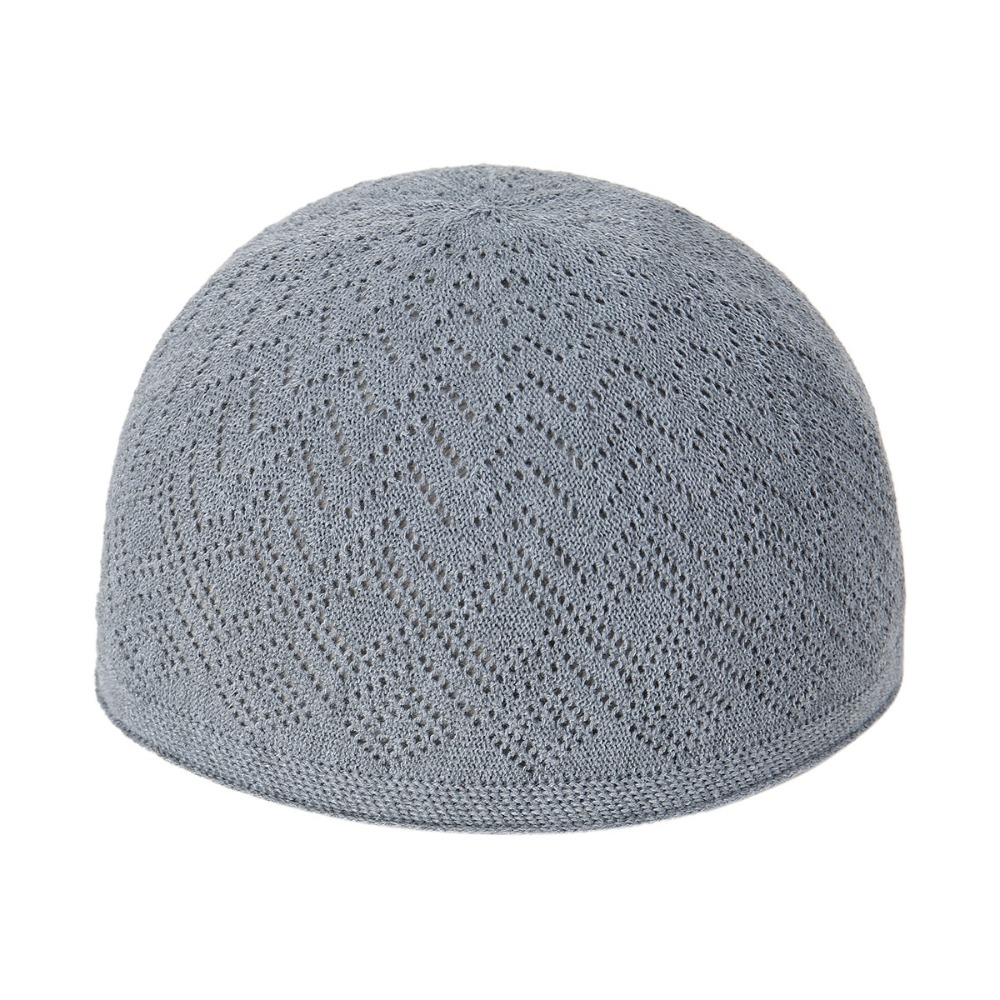 Chapeaux de prière en maille de qualité pour hommes, bonnets tricotés respirants unisexes, bonnets enveloppants de couleur unie pour hommes