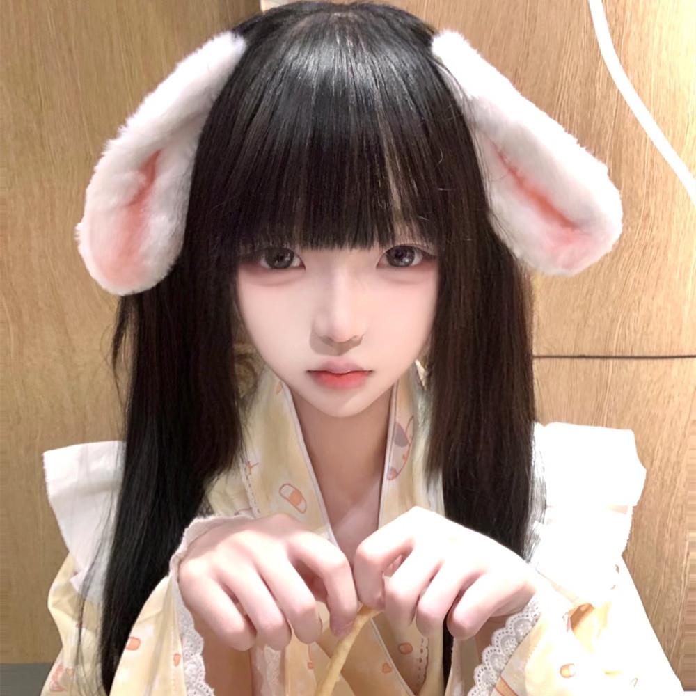 Nouveau mignon lapin oreilles bandeau en peluche lapin cheveux cerceau chapeaux femmes fille Cosplay Costume fourrure cheveux accessoires pour fête de noël