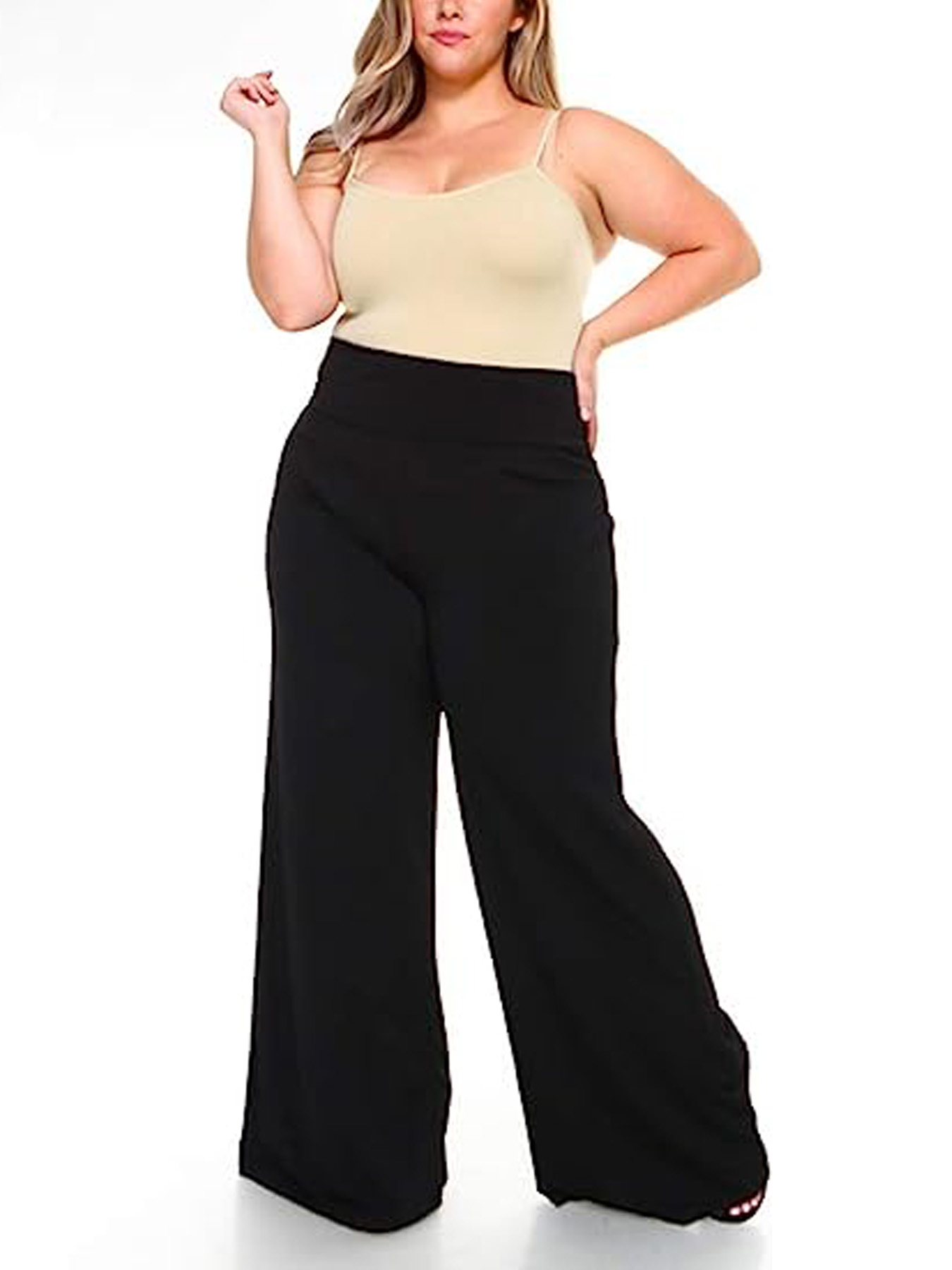 Pantalon décontracté en tissu élastique, grande taille, élégant, ample, pour femmes, nouvelle collection 2023