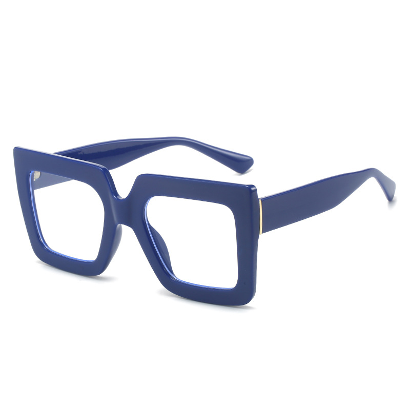 Monture de lunettes carrée populaire pour femmes, montures optiques à grande décoration pour dames