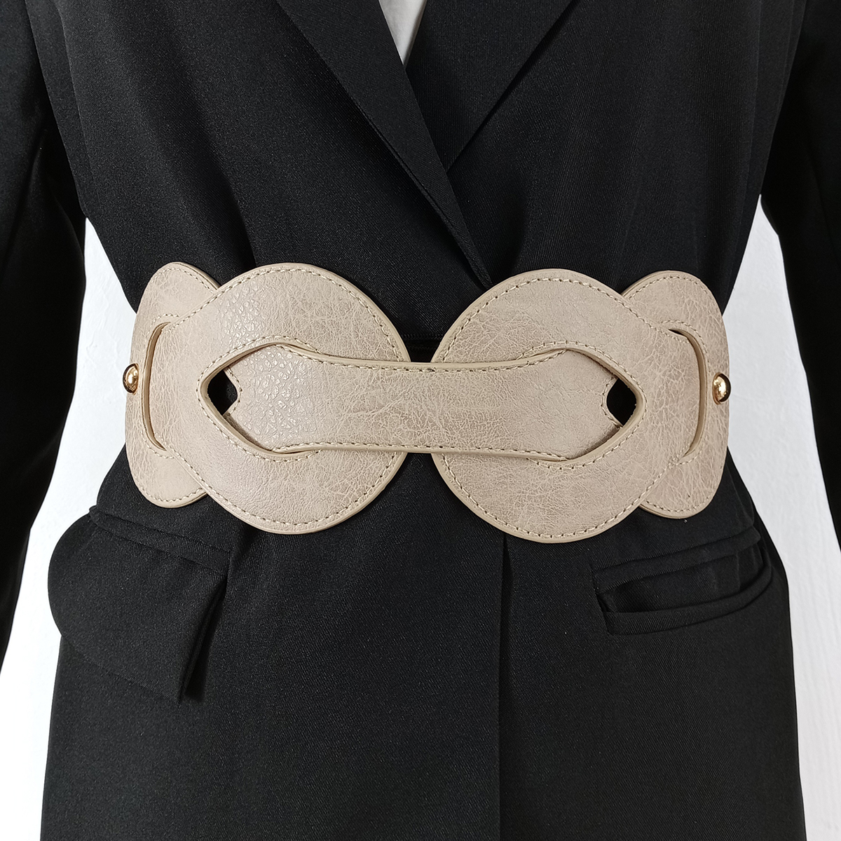 Cummerbunds de créateur vintage pour femmes, ceinture corset élastique, ceinture noire, ceinture marron pour robe, haute qualité, environnement