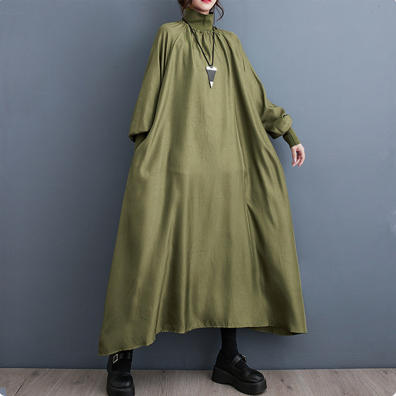 Manches longues surdimensionné vintage nouveau en robes pour femmes décontracté ample printemps automne robe vêtements élégants 2025