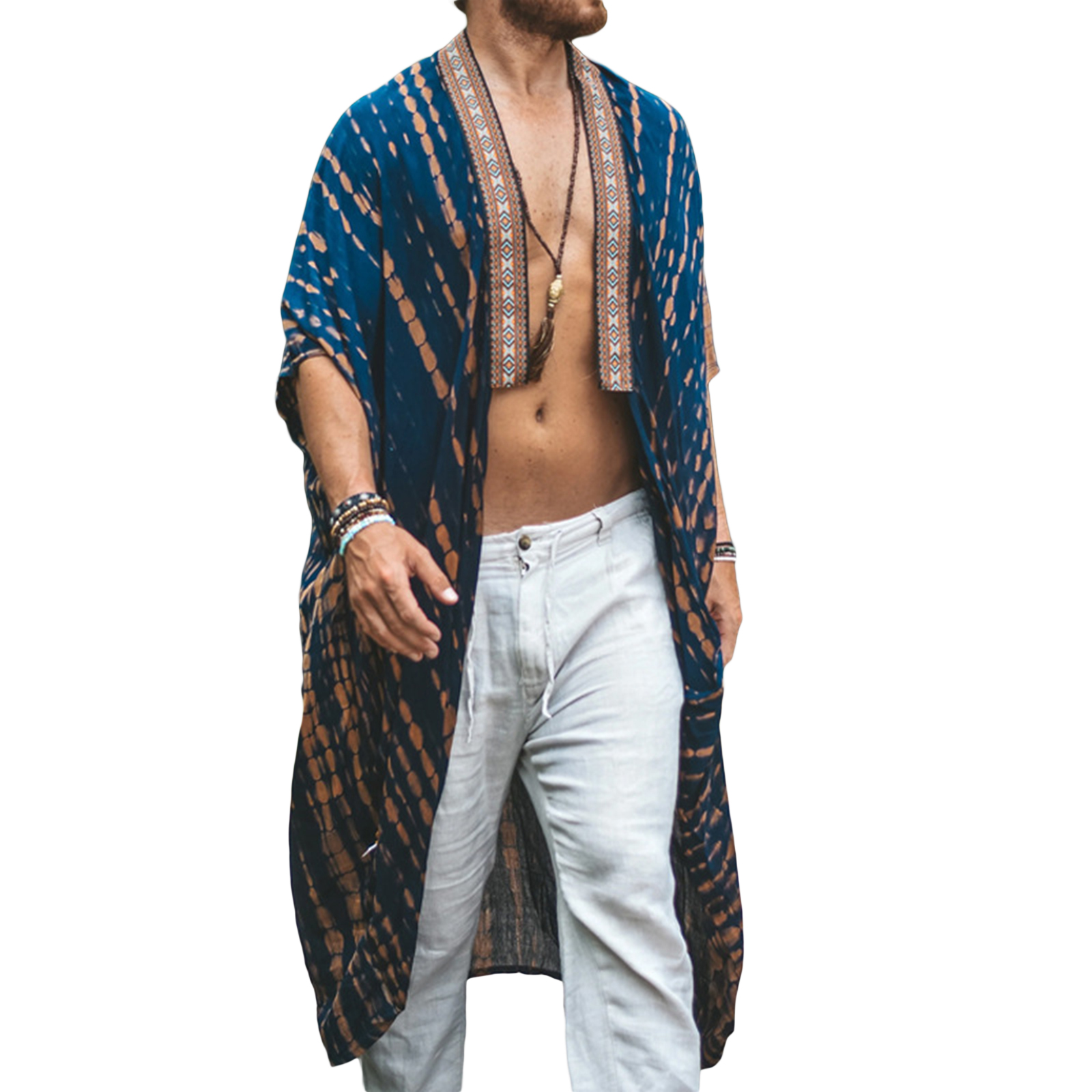 Vestes d'été pour hommes, vestes de plage légères, ouvert sur le devant, longs manteaux de Cardigan, vêtements d'extérieur décontractés pour vacances