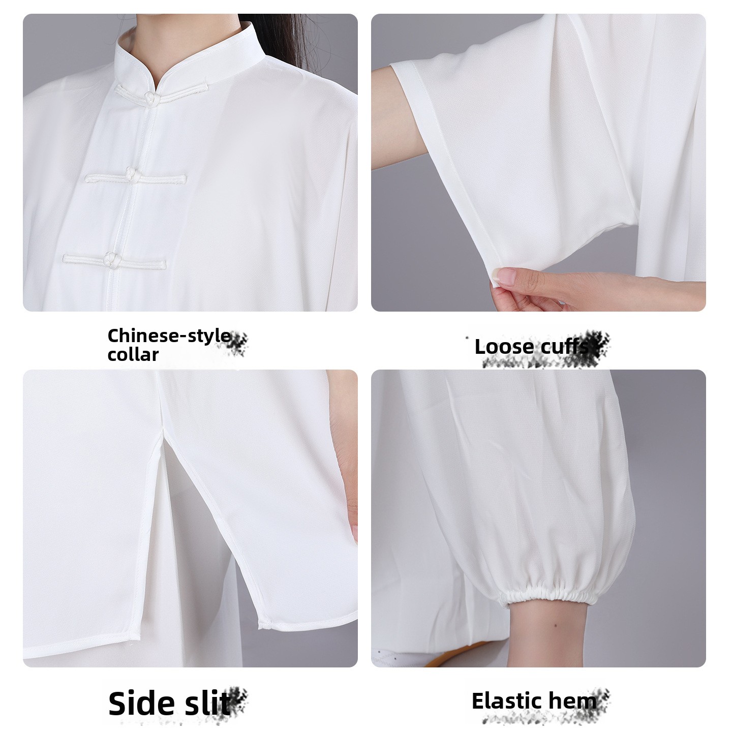 Nouvel uniforme de Tai Chi Hongji en soie pour homme, collection printemps-été, idéal pour l'exercice matinal, les arts martiaux et la pratique traditionnelle du Tai Chi chinois.