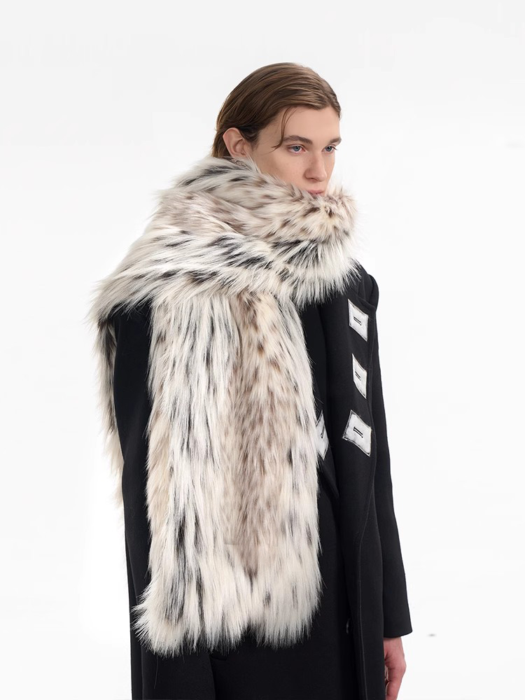 Mauroicardi automne hiver marques de luxe de haute qualité concepteur coloré épais chaud long poilu fausse fourrure écharpe unisexe fourrure châle