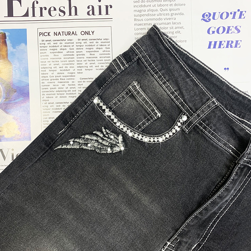 Taille haute femmes jean 2025 mode Sexy pantalon droit grande taille confortable jean Vintage lavable noir Denim pantalon élastique