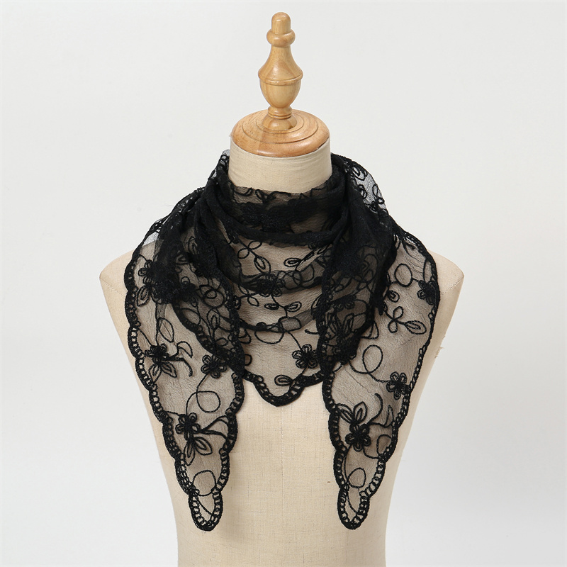 Écharpe de cheveux en dentelle pour femme, bande de cheveux triangle rétro, sac à cheveux, écharpe de sauna, chapeau, photo de voyage, turban, accessoires, 2024