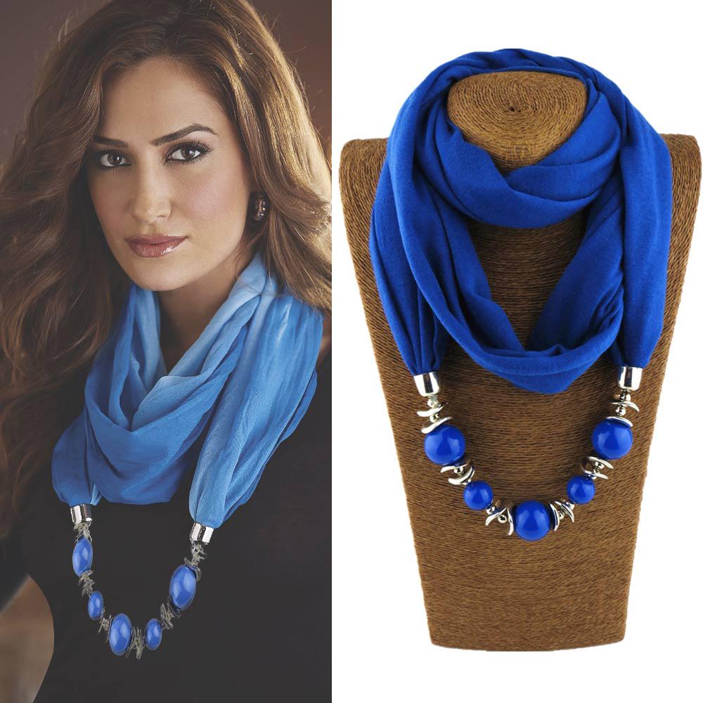 Collier ethnique unique 9 couleurs avec pendentif en résine, foulard statement pour femme, style bohème