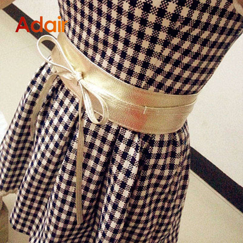 Mode femmes ceinture pour robe en cuir nœud papillon larges ceintures ceinture manteau Corset concepteur de luxe marque couleur unie ceinture DT007
