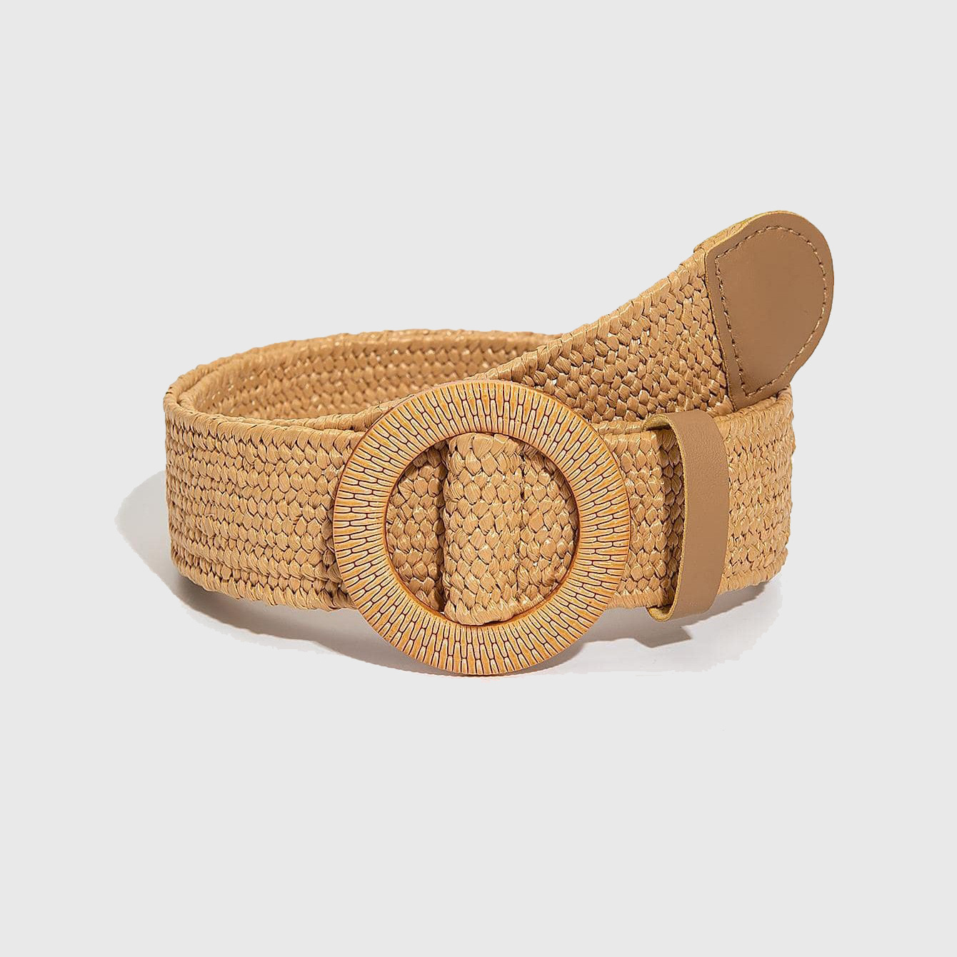 Nouvelle ceinture en coton, lin et PP tressé, ceinture décorative de style coréen à boucle ronde et carrée pour robes et hauts longs