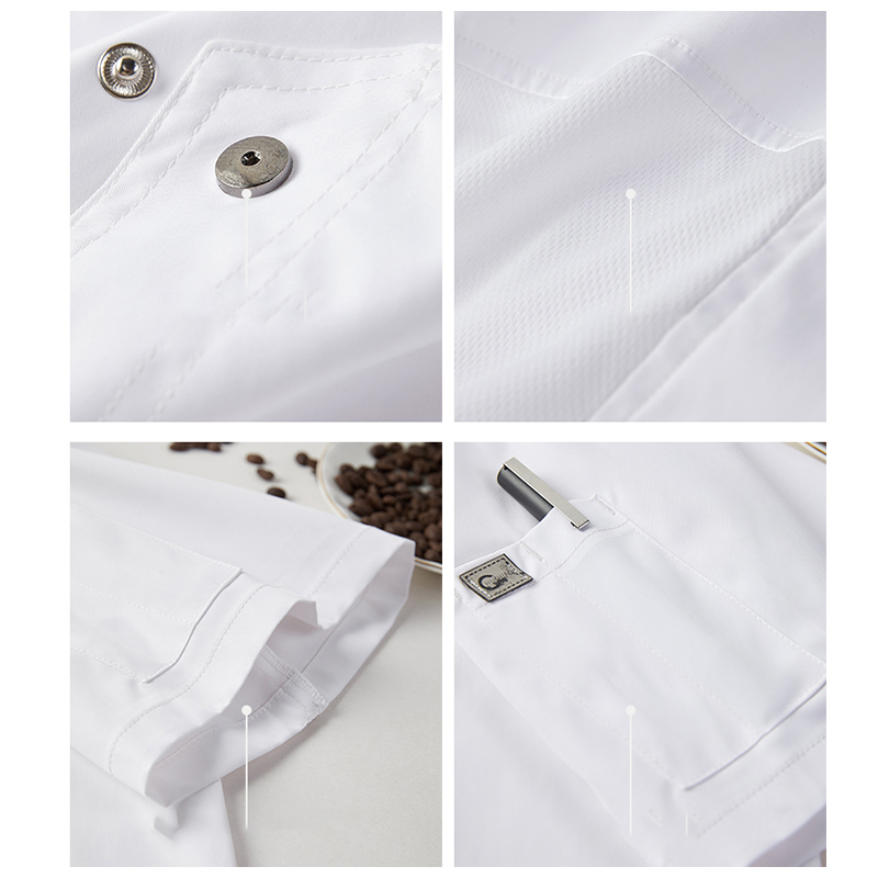 Uniforme de chef d'été personnalisé pour hommes et femmes, chemise de cuisine à manches courtes, vêtements de travail pour restaurant et boulangerie, veste de chef, design, logo, nom