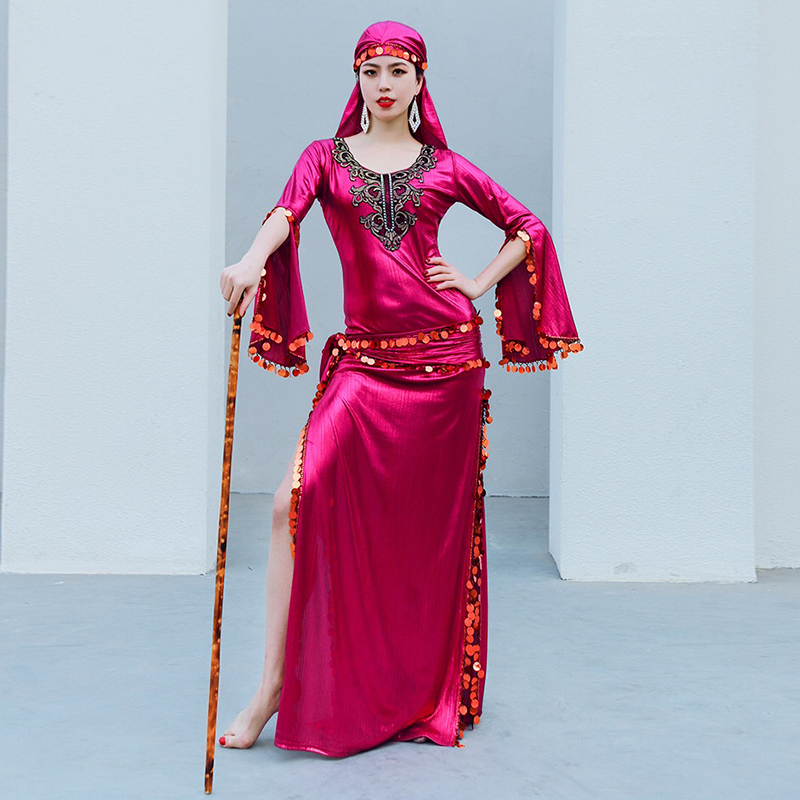 Robe de Costume pour femmes, Baladi Saidi, spectacle de danse du ventre, Robe de concours de danse du ventre pour filles, vêtements orientaux, tenue de danse
