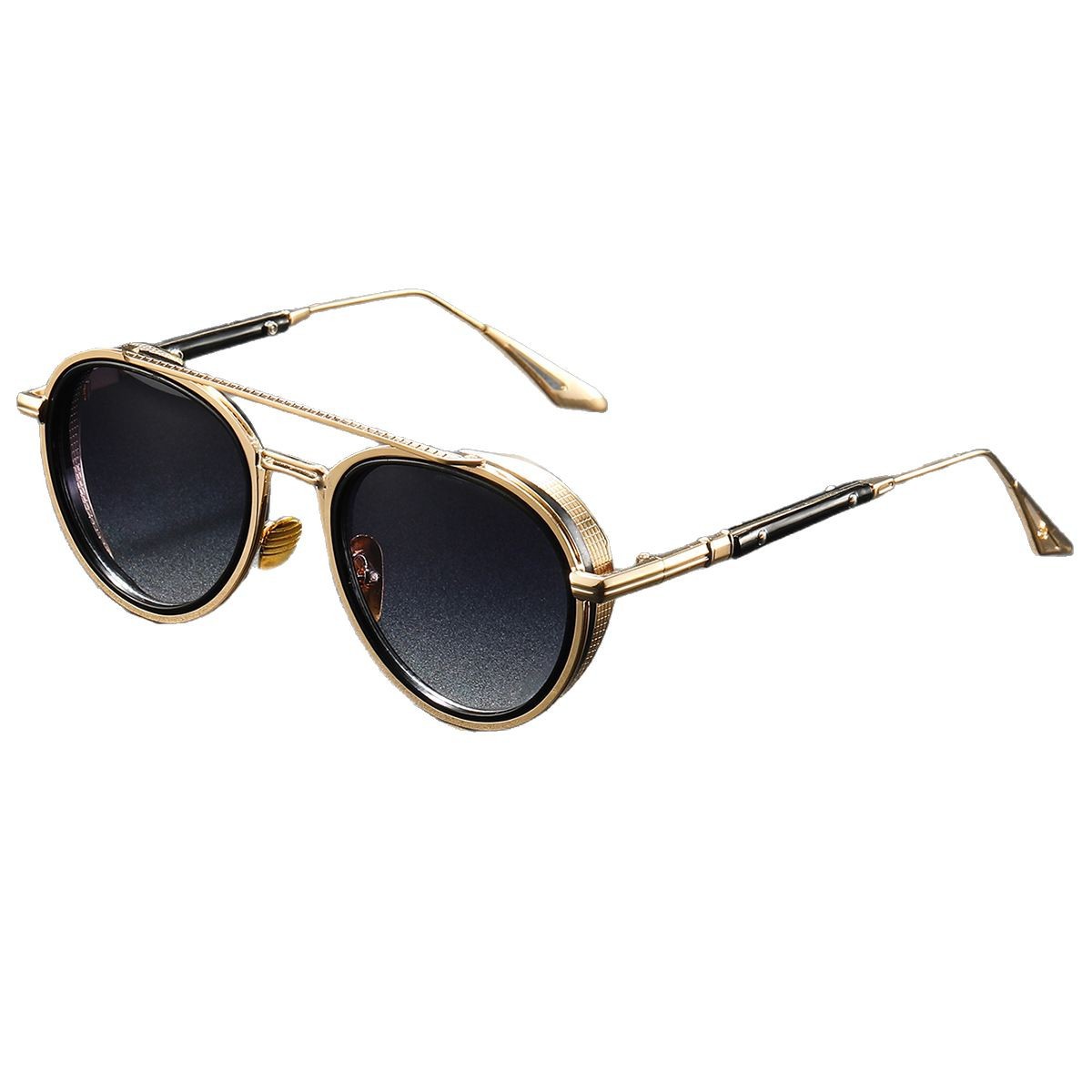Lunettes De soleil exquises hommes 2025 nouvelle marque concepteur rond pilote Punk lunettes De soleil homme unisexe luxe lunettes Lentes De Sol Hombre