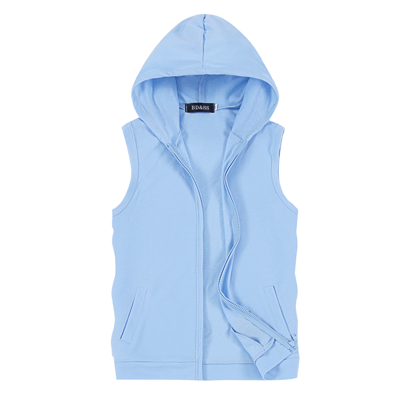 Veste sans manches à capuche pour homme, été 2026, tailles asiatiques M-5XL, noir, bleu, blanc, gris, avec fermeture éclair, veste décontractée pour homme, coupe ajustée
