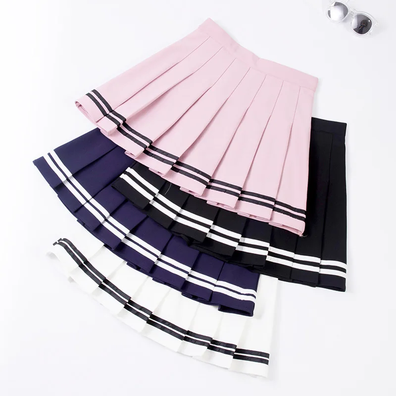 Mini jupe plissée Harajuku de style coréen pour femmes, tenue de sport, de tennis, de golf athlétique, de course, d'entraînement