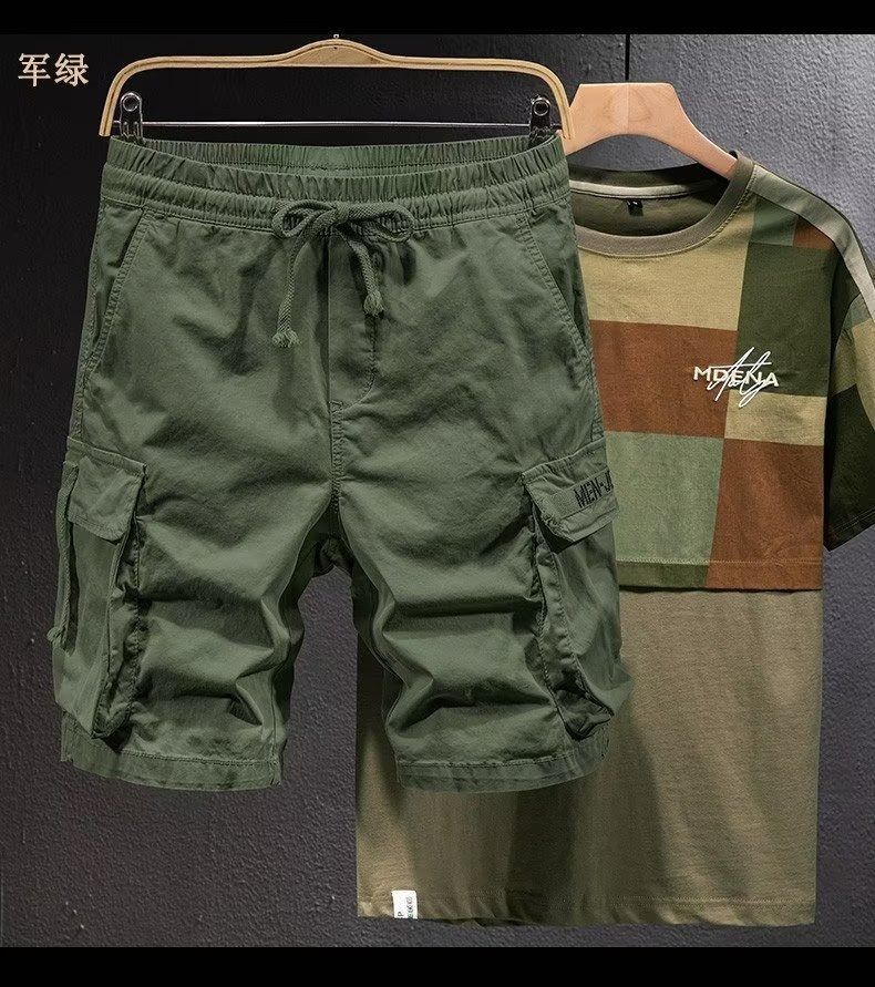 Mode 2026 Pantalon décontracté tendance pour jeunes, coupe ample, taille grande, short cargo d'été pour hommes