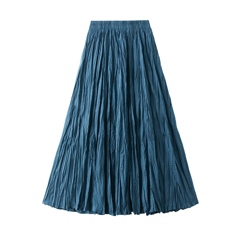 Jupe plissée demi-corps pour femmes, jupe longue trapèze, mode coréenne, élégante, décontractée, luxe, printemps, été, 2026