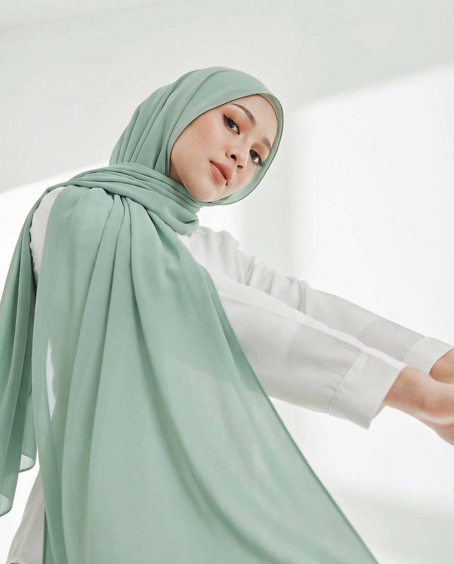 Rhombes unies en mousseline de soie Hijab écharpe femme musulman Hijab châles mode pincettes bord longues enveloppes dame décontracté Bandana islamique Turban