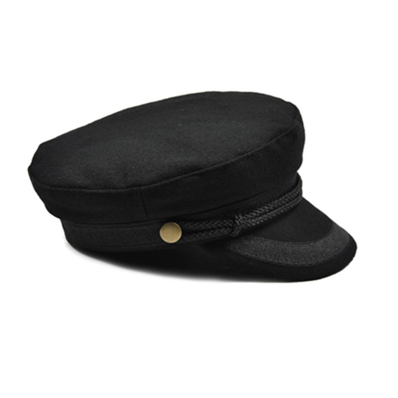 COKK – casquette militaire noire pour femmes, Style britannique, gris marine, chapeau haut de forme