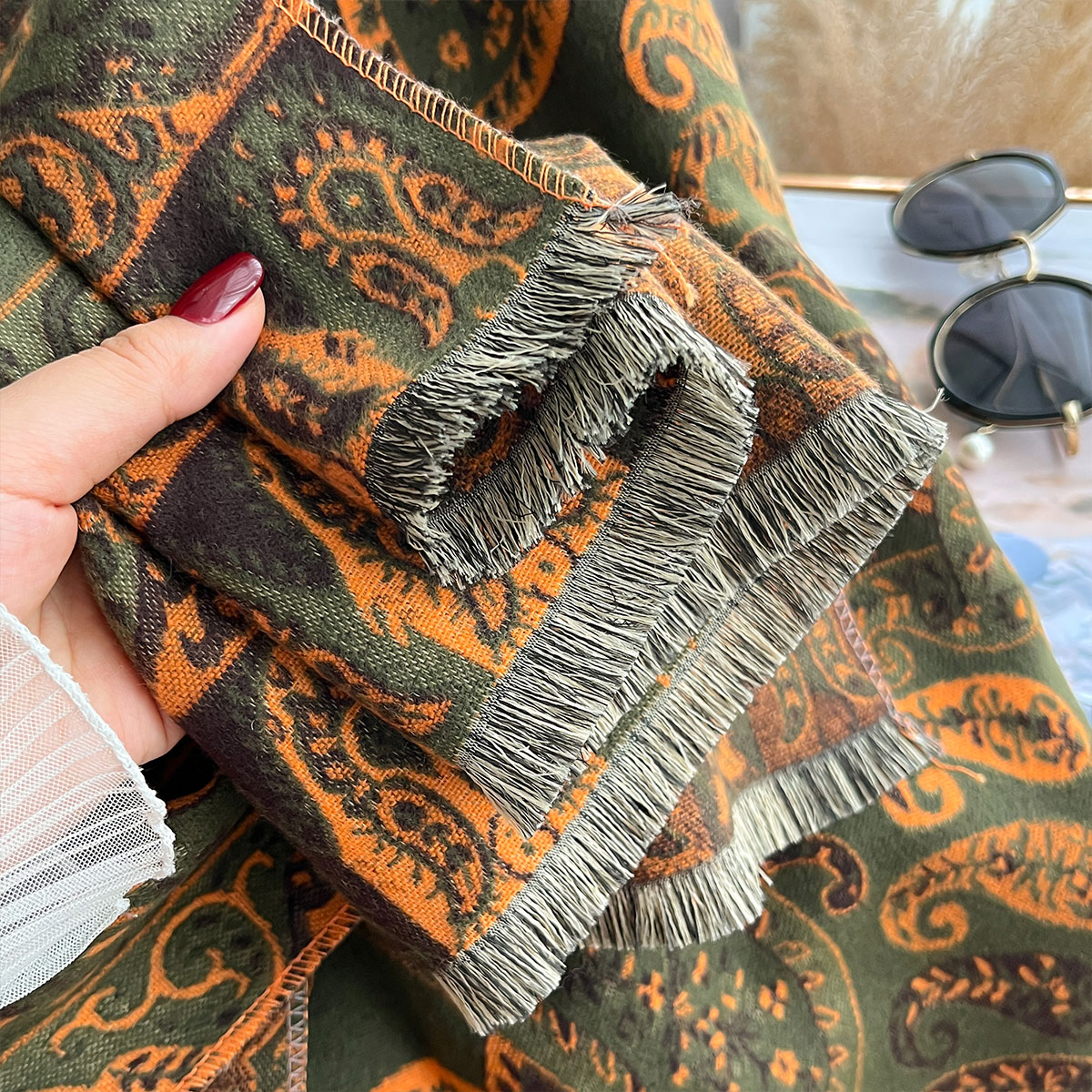 Nouveau luxe hiver Paisley double face cachemire Jacquard foulards de haute qualité femmes épaissir Wrap châle dames laine Pashmina écharpe