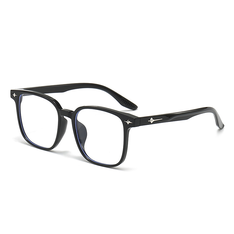Lunettes à monture décorative étoiles pour hommes et femmes, carrées, tendance, Anti-lumière bleue, accessoire de bureau en plein air à la mode