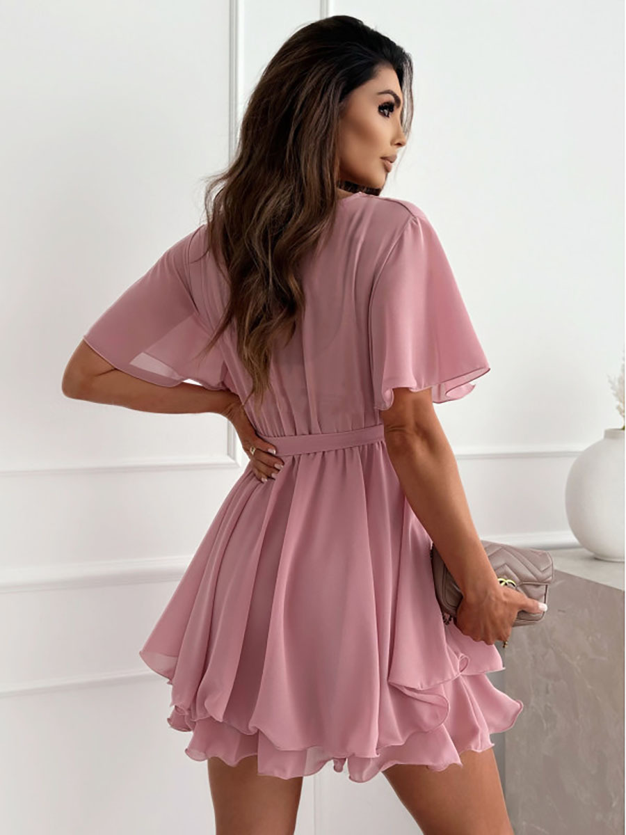 Robe d'été blanche en mousseline de soie pour femmes, manches courtes, coupe cintrée, mode coréenne, vêtements de fête, Vintage, occasions formelles, 2025
