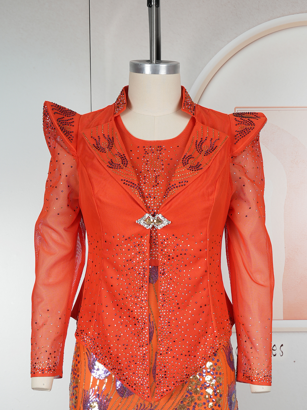 Ensemble de vêtements africains pour femmes, 2 pièces, Dashiki, robe de soirée à paillettes, grande taille, robes longues de fête de mariage turque avec manteau, nouvelle collection 2026
