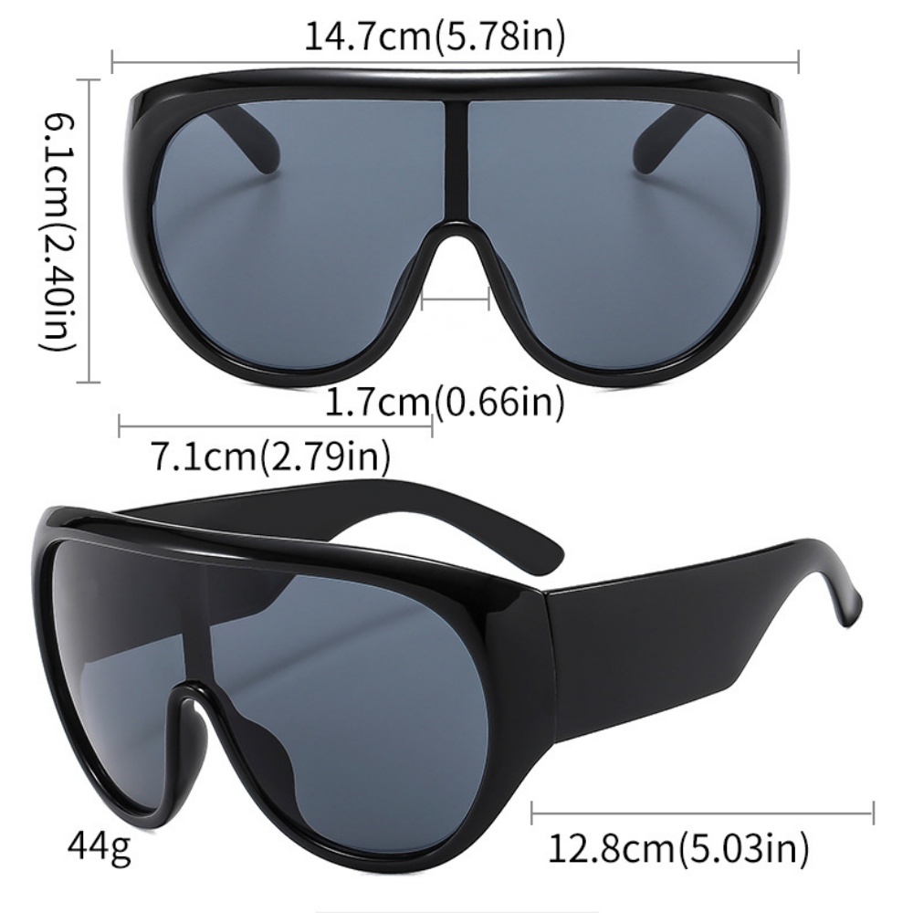 Lunettes de soleil de luxe surdimensionnées pour femmes et hommes, grandes lunettes de sport, tendance, UV400, nouvelle collection