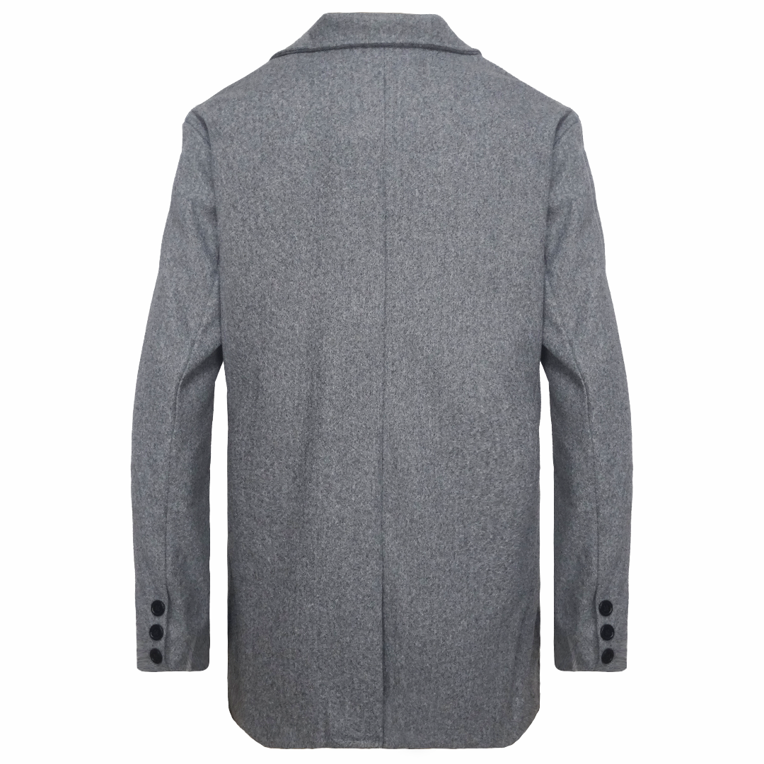Manteau en laine décontracté pour hommes, Style britannique, manches longues, doublure, automne et hiver