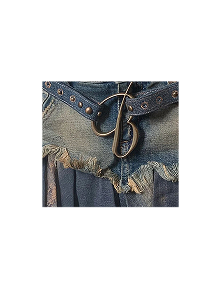 Jupe Patchwork Vintage Y2k pour femmes, jupe d'été, Harajuku, Style coréen, Streetwear, mode élégante, ligne a, Mini jupe, vêtements Pippie