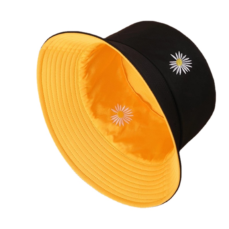 QBHAT – chapeau seau Double face avec lettres brodées, chapeau de Protection solaire pour femmes et hommes, casquette de pêche pliable d'été, Gorras décontracté