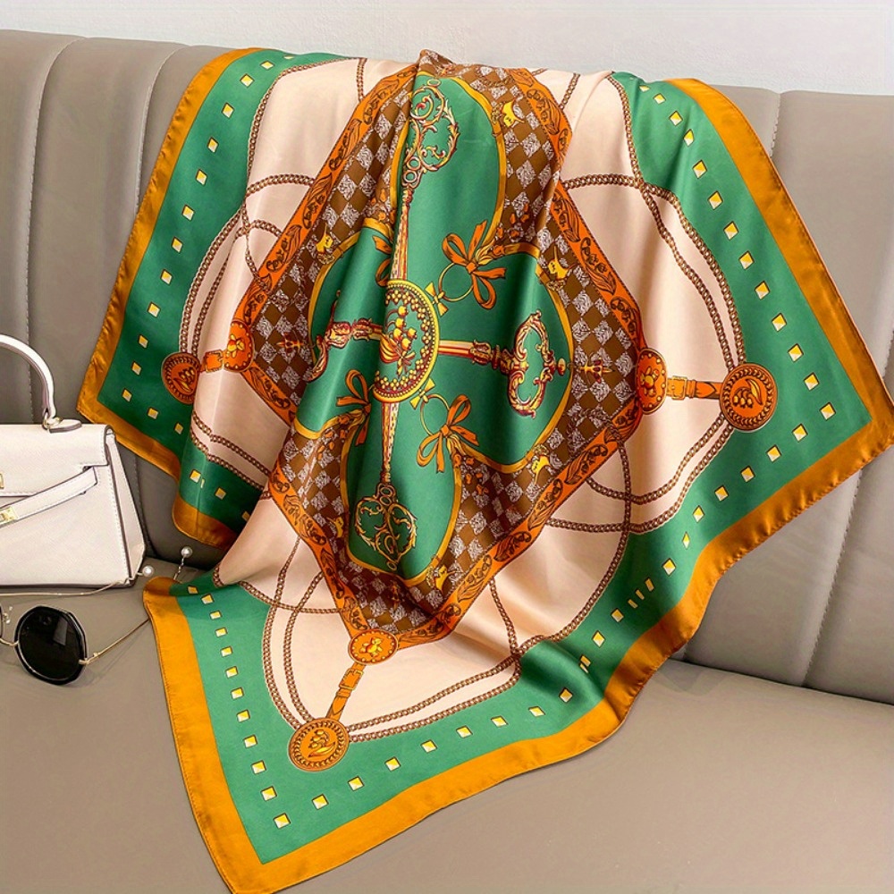 1 Écharpe en soie élégante - Accessoires pour femmes - Respirante, résistante aux UV, décorative, tendance et respirante