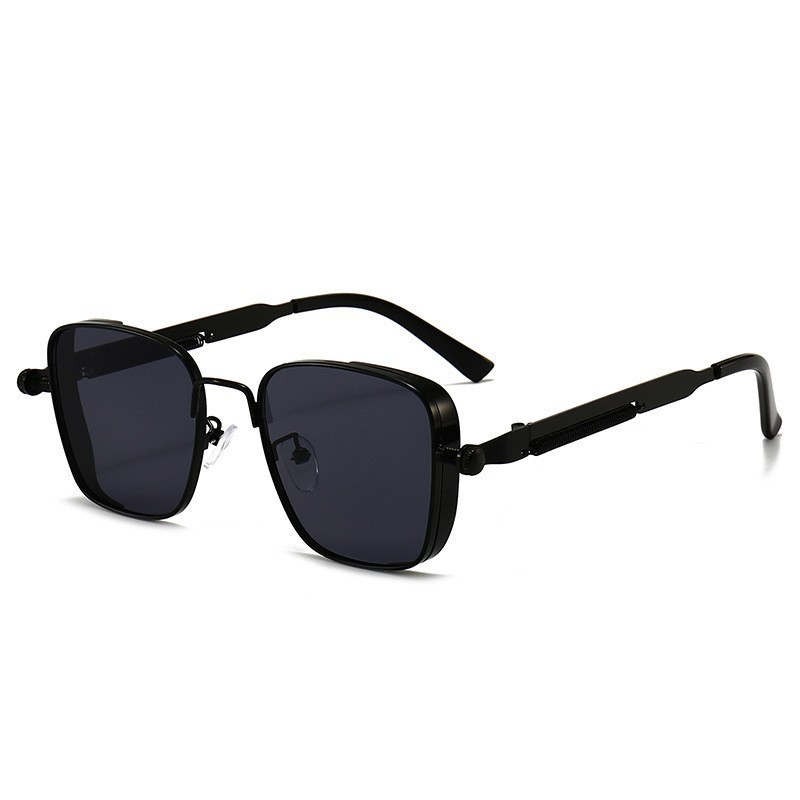 Lunettes de soleil de conduite haut de gamme pour hommes, anti-UV, en métal de qualité supérieure, style punk, tendances mode, protection UV400