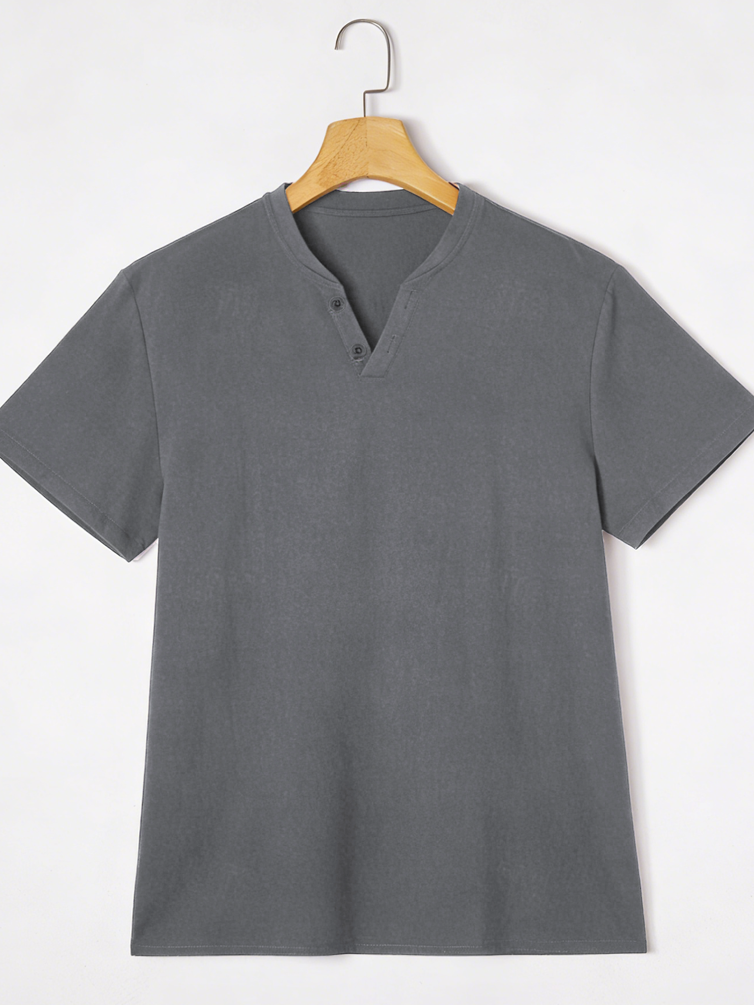 Chemise Henley blanche à manches courtes – L'indispensable léger pour l'été