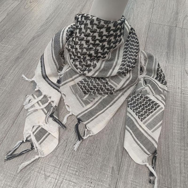 Écharpe arabe Shemagh Keffiyeh Palestine écharpe hommes femmes châle Wrap Shemagh écharpe H7EF