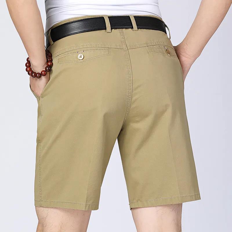 Short de plage pour homme, 100% coton, longueur aux genoux, marque classique, vêtements confortables