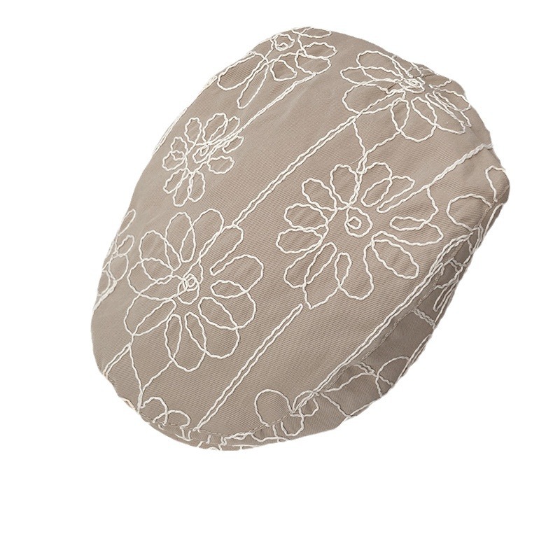 Casquette de gavroche en coton sergé pour femmes et filles, chapeau de panneau de lecture, casquettes de boulanger pour dames, grands chapeaux rétro, béret noir Boina