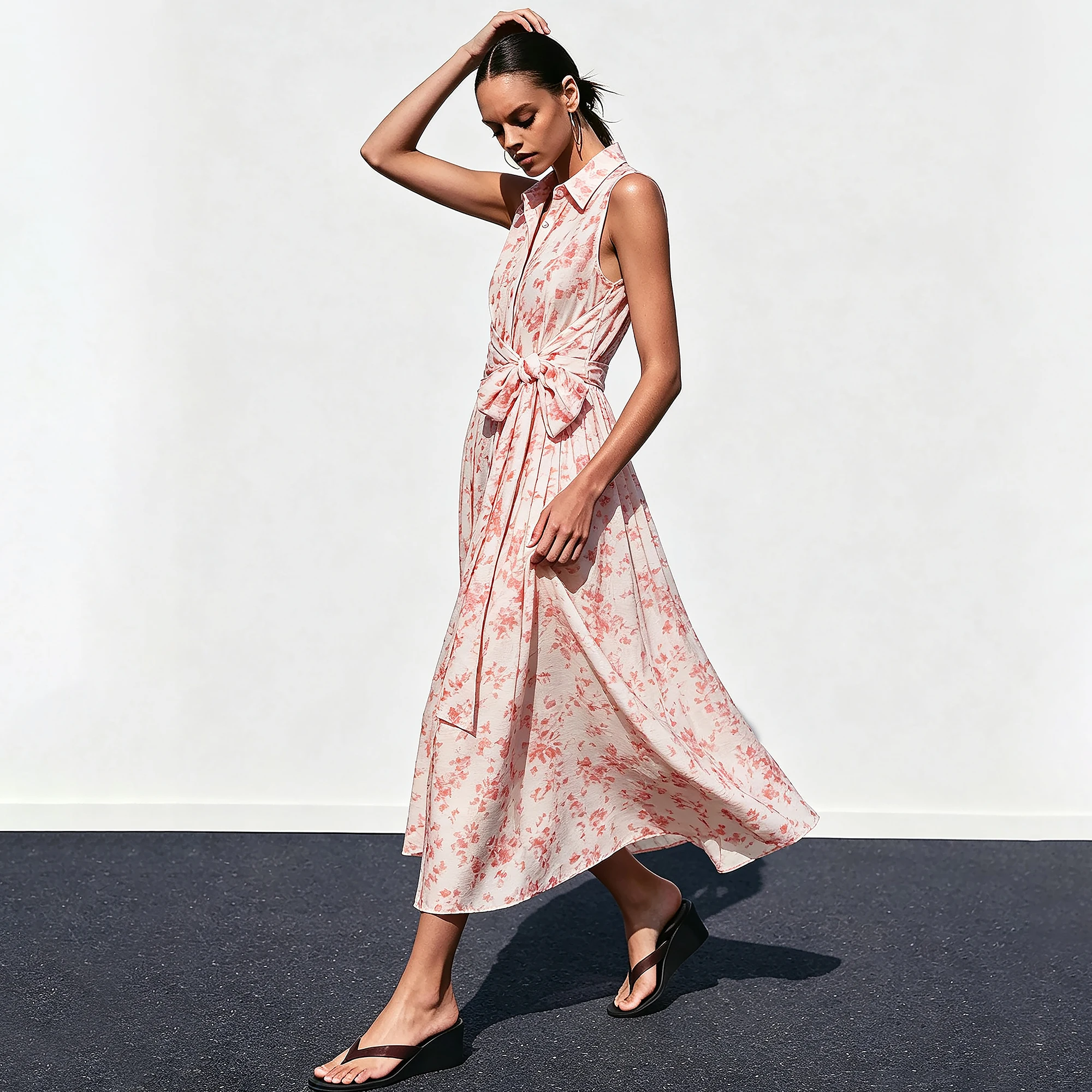 CHCH Robe pour femme, mode classique, robe d'été élégante, style français, design floral haut de gamme, robe féminine