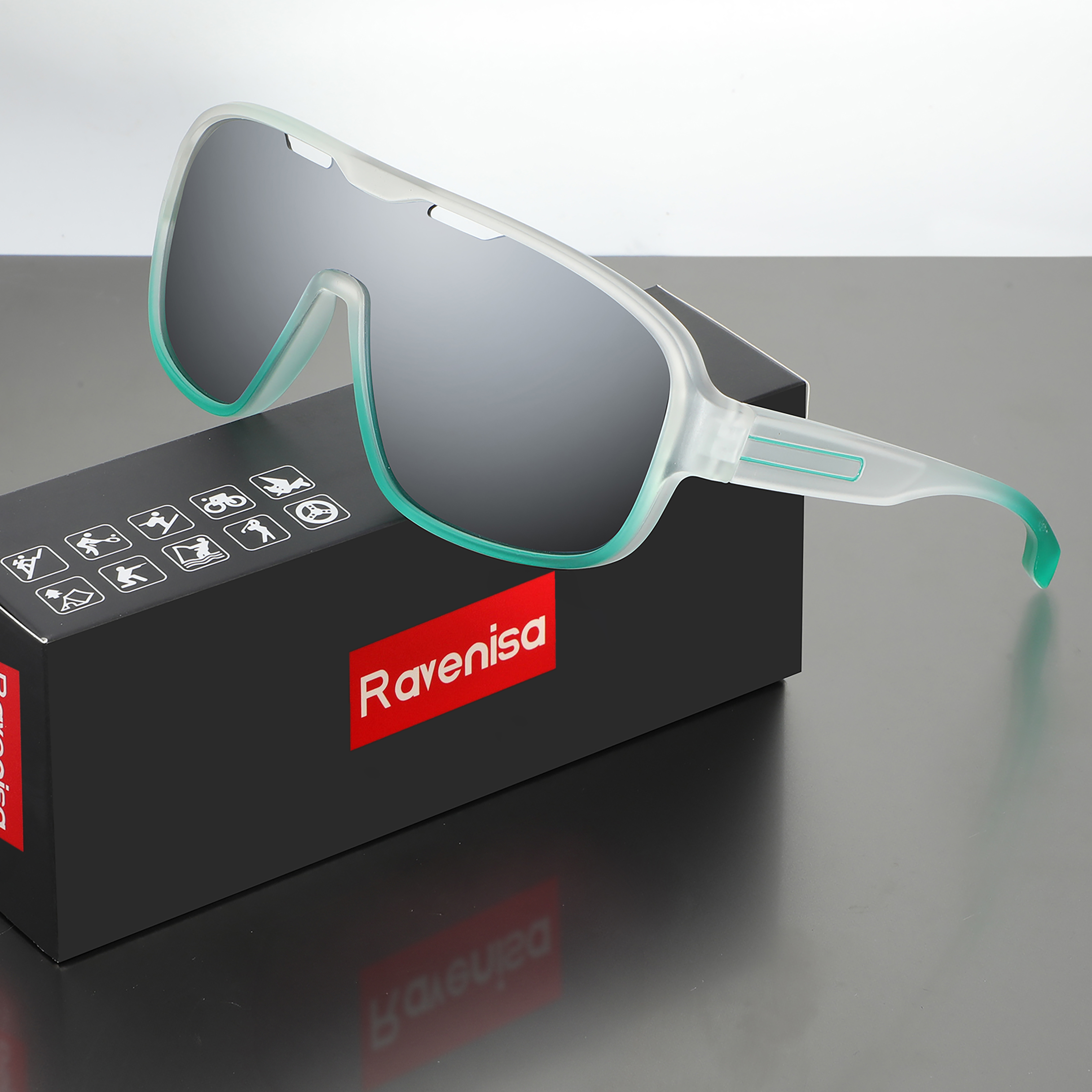 Lunettes de soleil polarisées tout-en-un avec protection solaire pour homme ou femme TR90 UV400