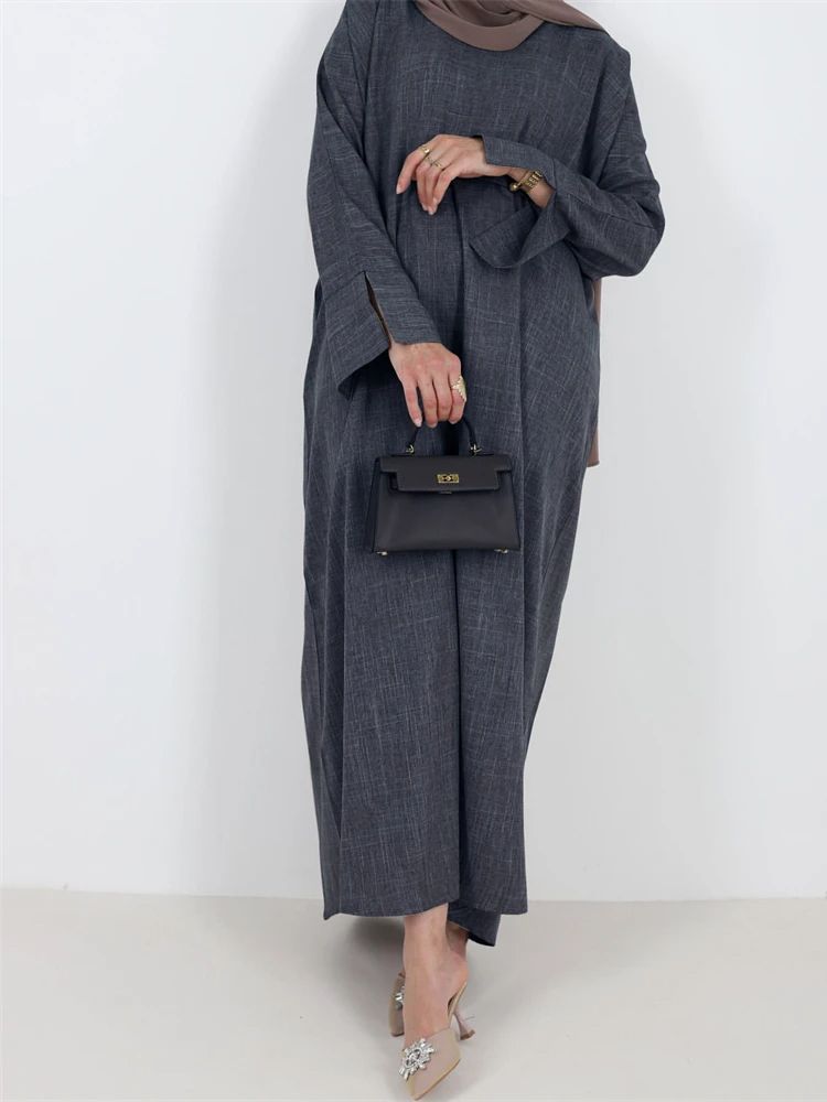 Robe Africaine en Coton et Lin pour Femme Musulmane, Vêtement de Prière Modeste, Islam, Dubaï, Abaya, Turquie, Ramadan