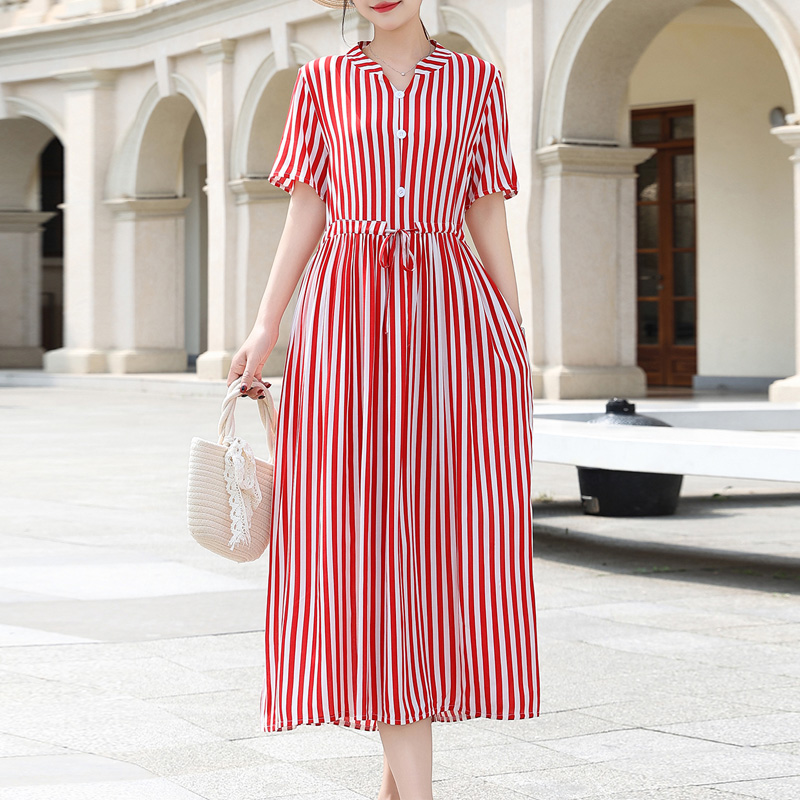 Nouvelles robes pour femmes, vintage, manches courtes, en coton, grande taille, mignonnes, raffinées, nobles, tendance, robe d'été