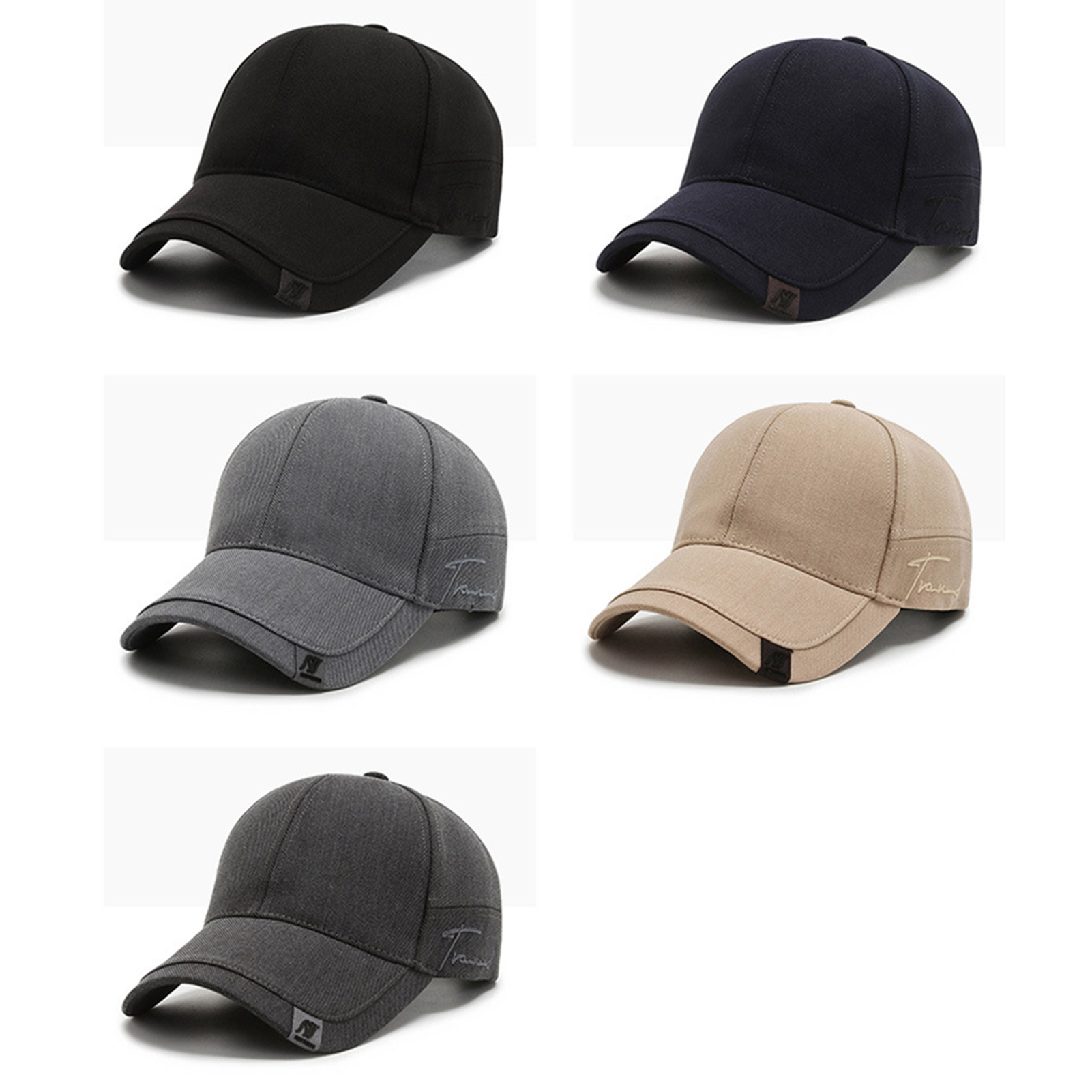 Casquette de baseball pour homme, style coréen, noire, tendance, simple, décontractée et polyvalente, avec protection solaire
