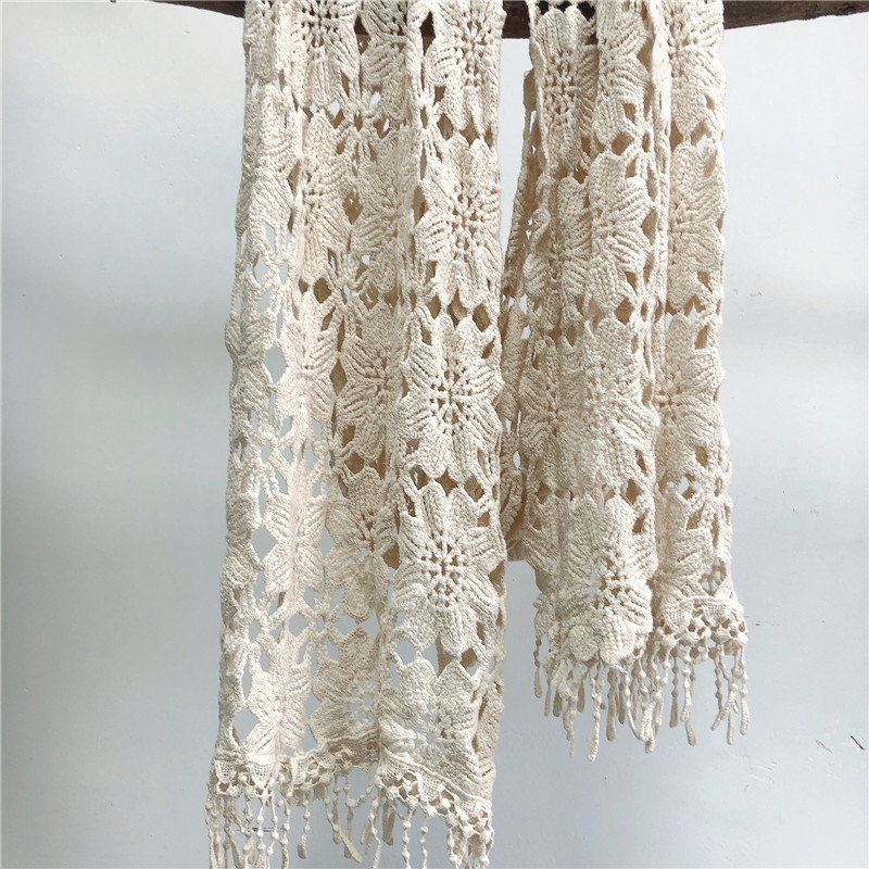 Écharpe longue chaude d'hiver en tricot, foulards épais pour femmes